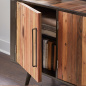 Preview: Industrial Fernsehschrank 160cm schwarz / natur Preview: Industrial Fernsehschrank 160cm schwarz / natur
