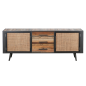 Preview: Industrial Sideboard aus Holz, Eisen und Rattan Preview: Industrial Sideboard aus Holz, Eisen und Rattan