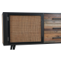 Preview: Industrial Sideboard aus Holz, Eisen und Rattan Preview: Industrial Sideboard aus Holz, Eisen und Rattan