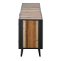 Preview: Industrial Sideboard aus Holz, Eisen und Rattan