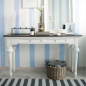Preview: Konsolentisch weiss braun Preview: Konsolentisch weiss braun