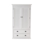 Preview: Weisser Landhaus Kleiderschrank HALIFAX von Novasolo Preview: Weisser Landhaus Kleiderschrank HALIFAX von Novasolo