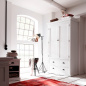 Preview: Weisser Landhaus Kleiderschrank HALIFAX von Novasolo Preview: Weisser Landhaus Kleiderschrank HALIFAX von Novasolo