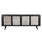 Preview: TV-Lowboard im Industrial Stil mit Rattan-Gitter Preview: TV-Lowboard im Industrial Stil mit Rattan-Gitter