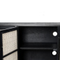 Preview: TV-Lowboard im Industrial Stil mit Rattan-Gitter Preview: TV-Lowboard im Industrial Stil mit Rattan-Gitter