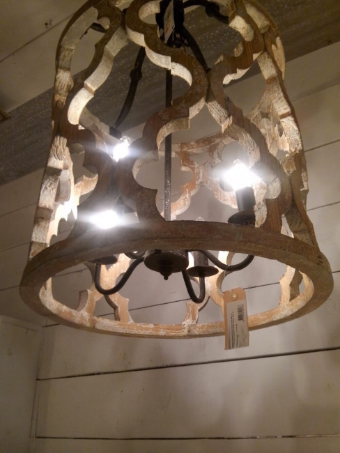 Vintage Holz Lampe