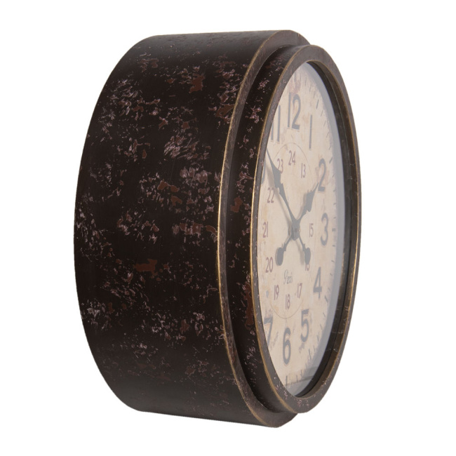 Vintage Wanduhr mit Shabby Spuren 50cm (B-Ware)