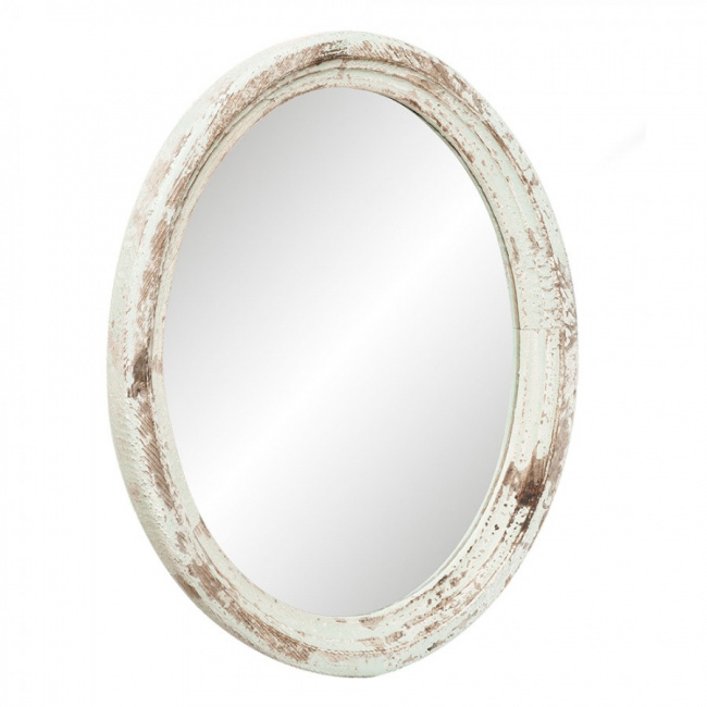 Spiegel mit Holzrahmen im Shabby Chic
