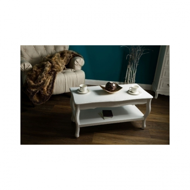 Landhaus Couchtisch MADLYN weiß antik