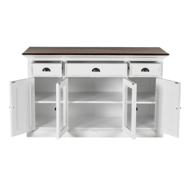 Massives Landhaus-Sideboard mit 4 Türen und 3 Schubladen