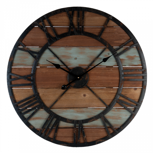 Rustikale Wanduhr