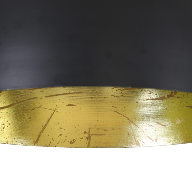 Hängelampe im Industrial Style, goldene Innenbeschichtung im Used Look