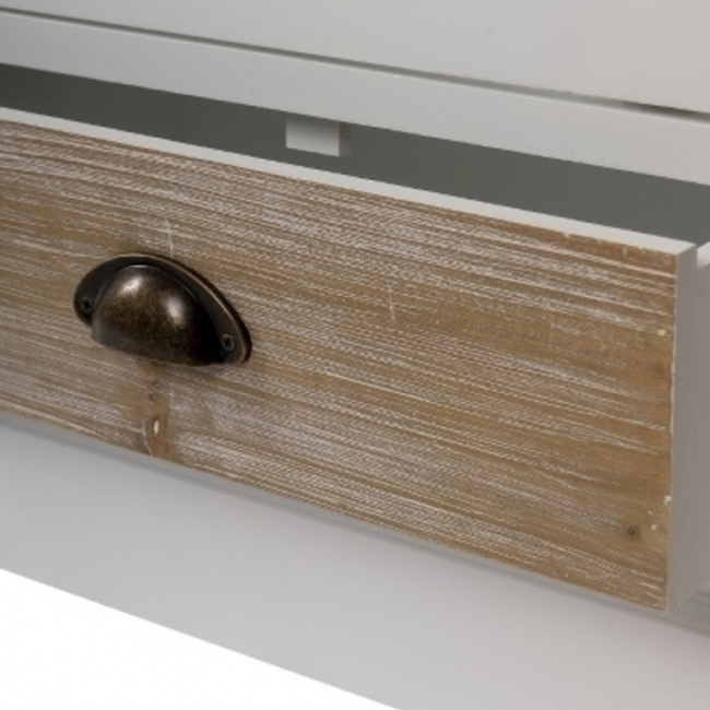 Landhaus Vitrinenschrank PRUDENCE mit Schublade