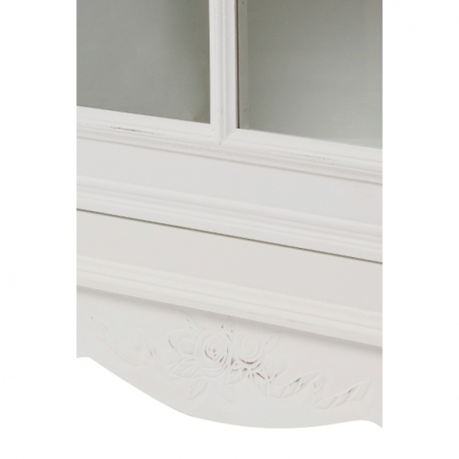 Kleine, weiße Vitrine "Coline" im Landhausstil