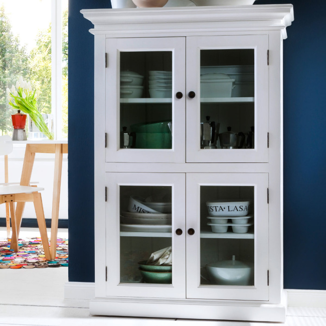 Vitrinenschrank HALIFAX von Novasolo 2 Ebenen