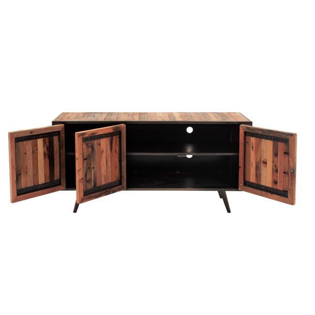 Industrial Fernsehschrank 160cm schwarz / natur