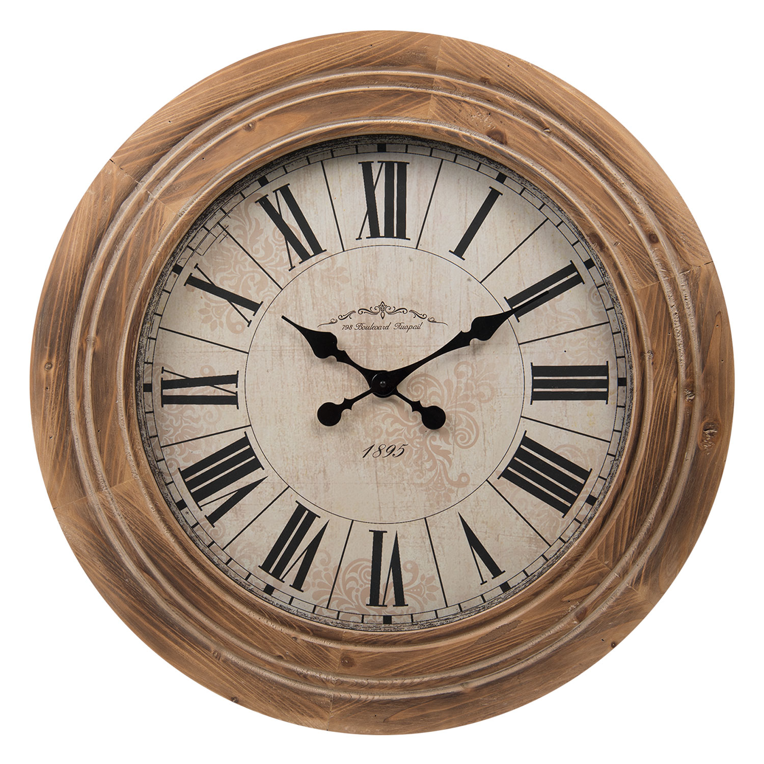 Ehrfürchtig Große Wanduhr Holz Vintage Antike Wanduhr Holz 67cm im Vintage Look