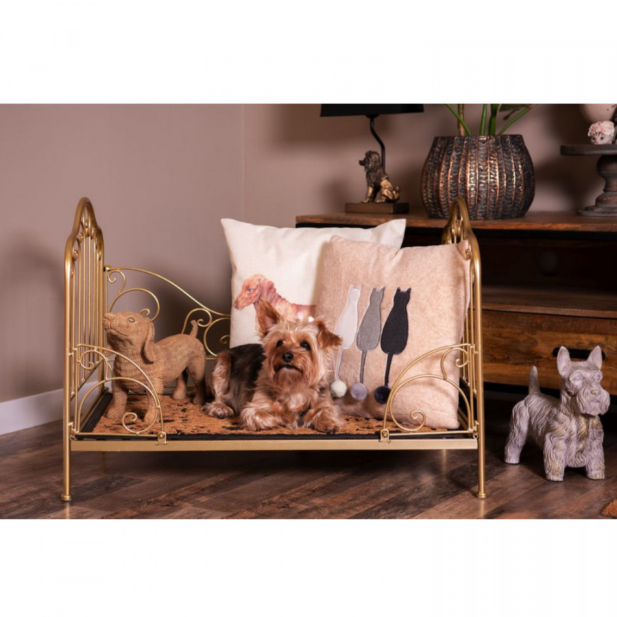 Königliches goldenes Hundebett