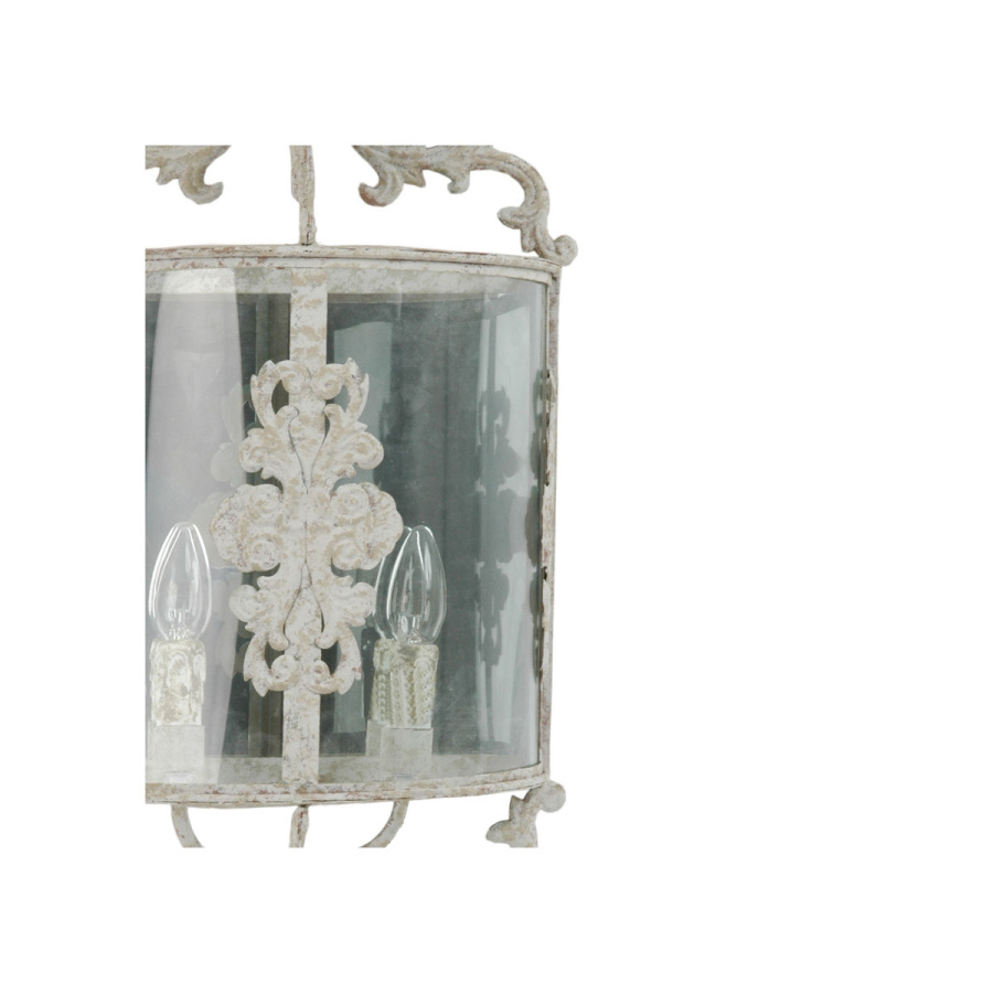 Imposante Wandlampe Shabby Chic White Antique