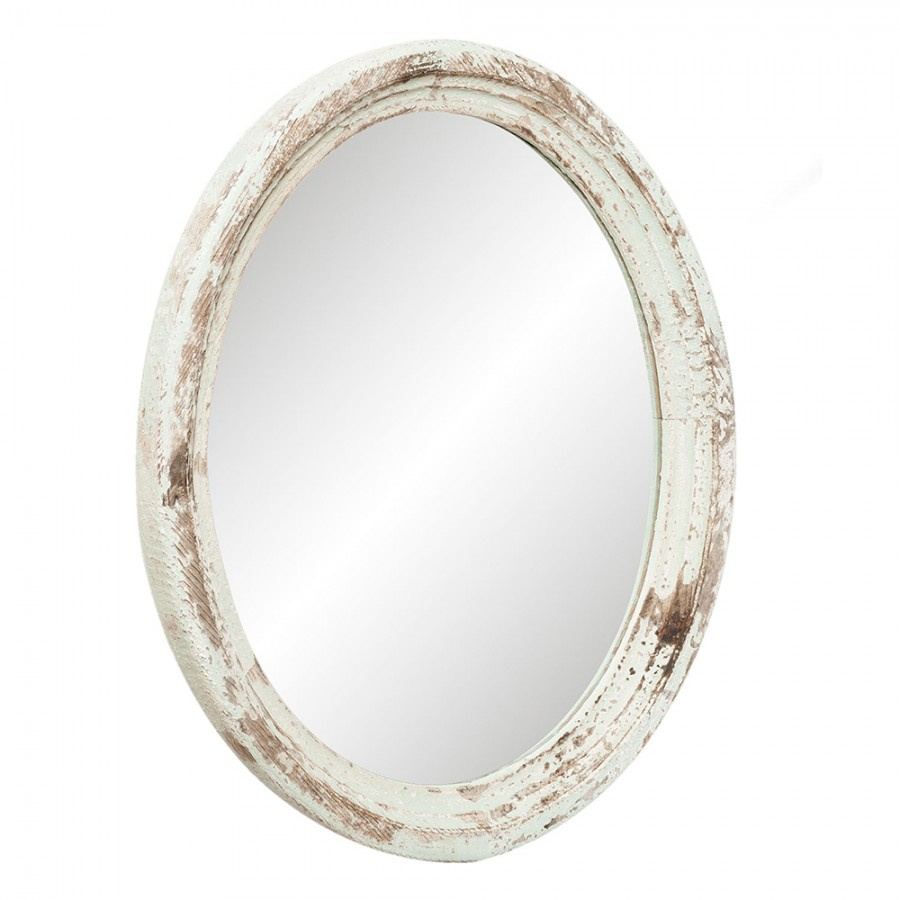 Spiegel mit Holzrahmen im Shabby Chic