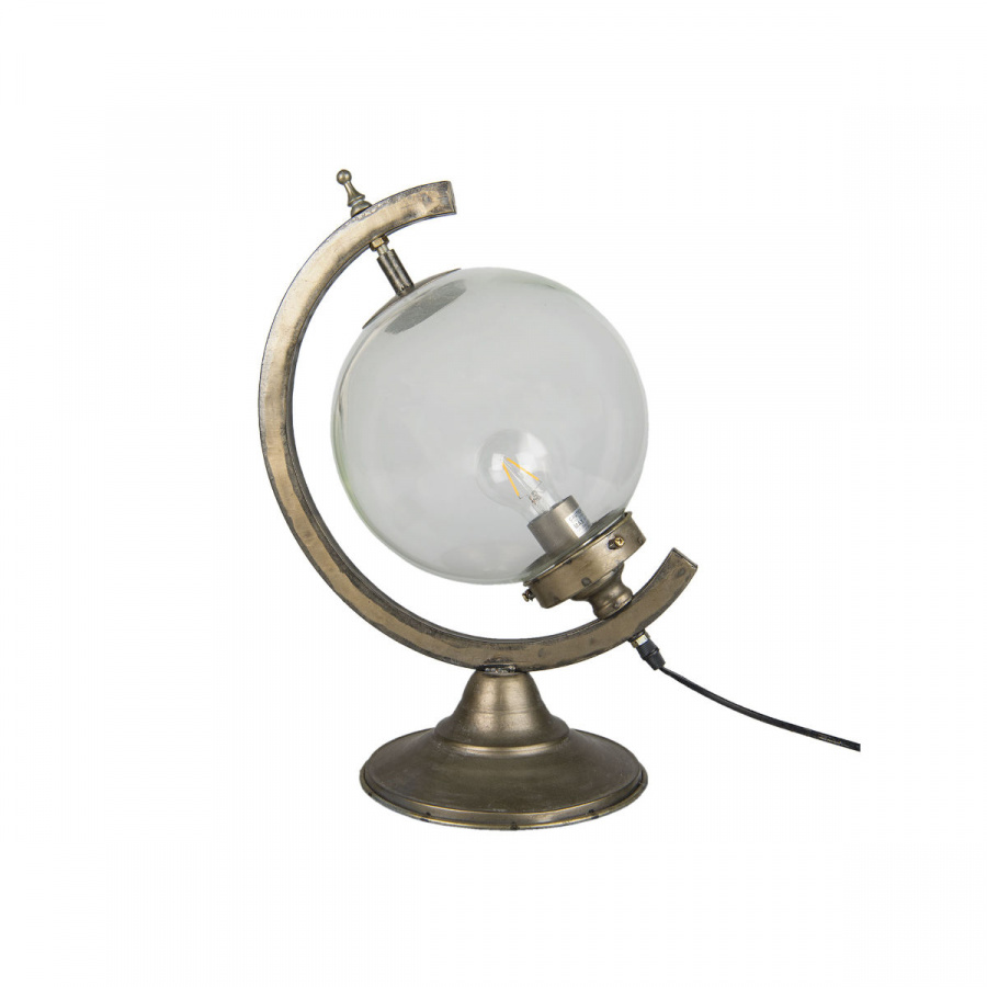 Tischlampe Eisen und Glas