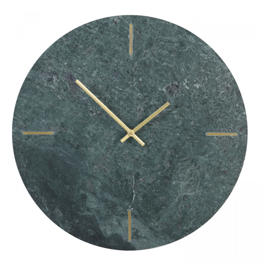 Grüne Marmor Wanduhr DALUCA