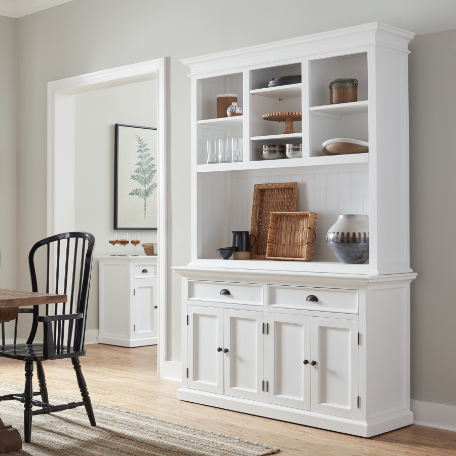Hübscher weißer Geschirrschrank für Wohn- und Esszimmer Hübscher weißer Geschirrschrank für Wohn- und Esszimmer