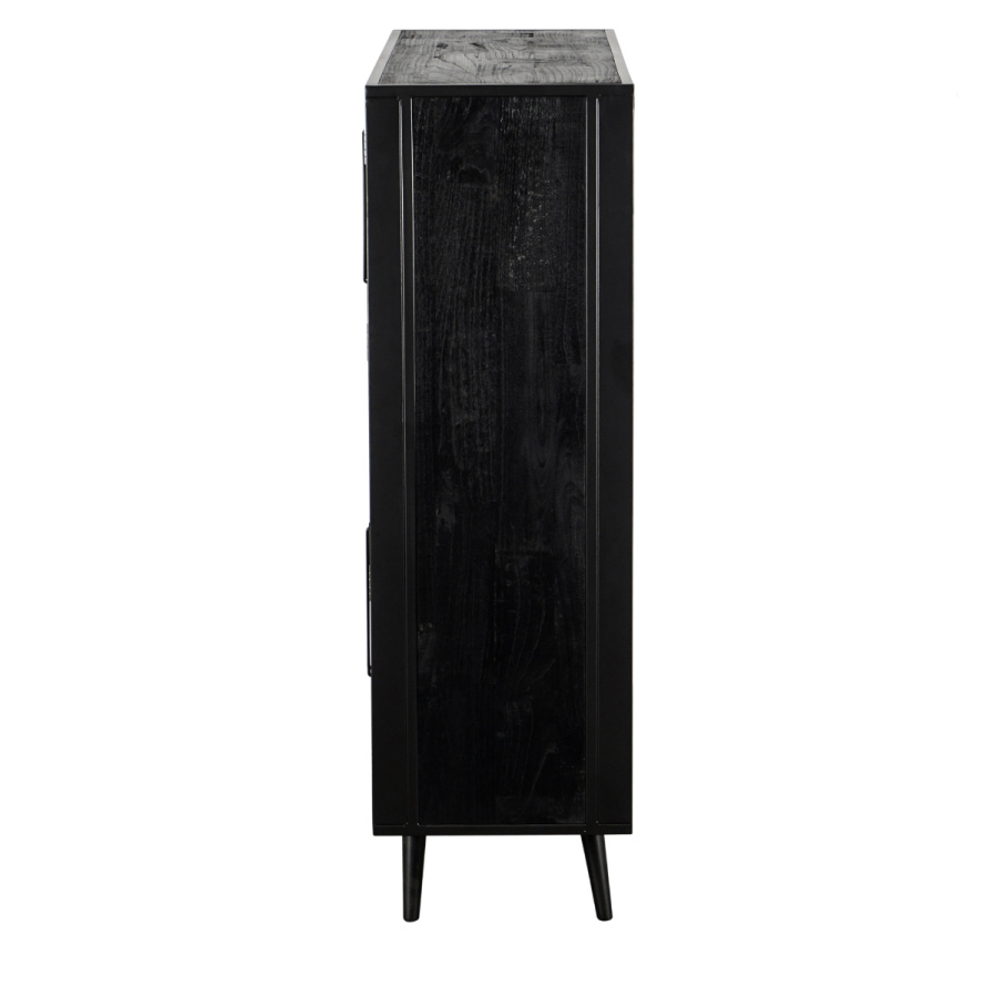 Buffet im Industrial Stil aus Eisen, Holz und Rattan Buffet im Industrial Stil aus Eisen, Holz und Rattan