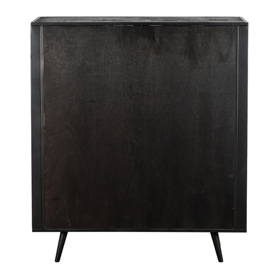 Buffet im Industrial Stil aus Eisen, Holz und Rattan Buffet im Industrial Stil aus Eisen, Holz und Rattan