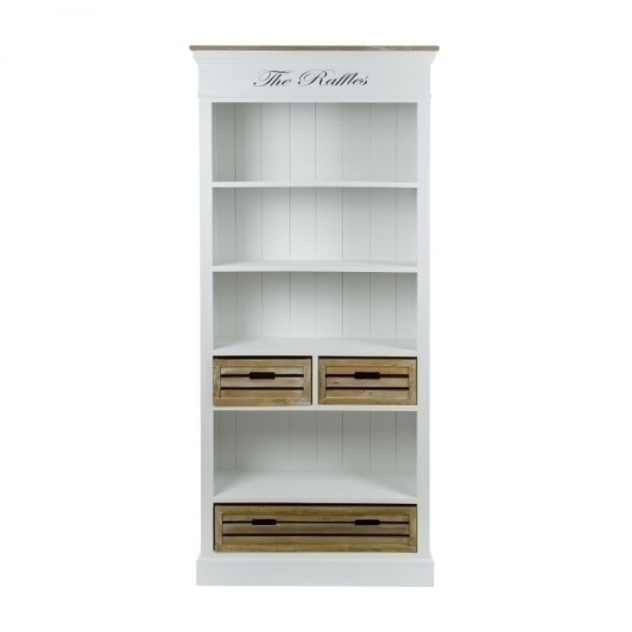 Bücherregal mit Holzkörben Bücherregal mit Holzkörben
