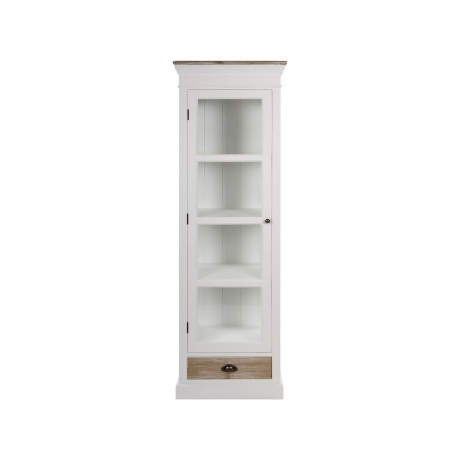 Landhaus Vitrinenschrank PRUDENCE mit Schublade Landhaus Vitrinenschrank PRUDENCE mit Schublade