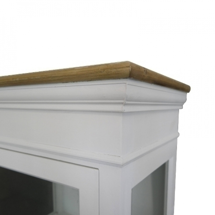 Landhaus Vitrinenschrank PRUDENCE mit Schublade Landhaus Vitrinenschrank PRUDENCE mit Schublade