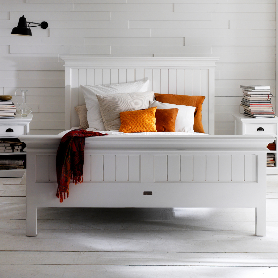 Bett HALIFAX im Landhausstil von Novasolo weiss 180x200 cm Bett HALIFAX im Landhausstil von Novasolo weiss 180x200 cm