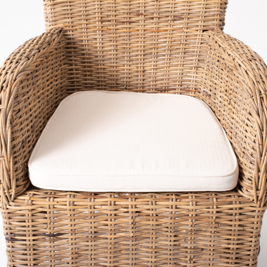 Rattan Stuhl mit Kissen Rattan Stuhl mit Kissen
