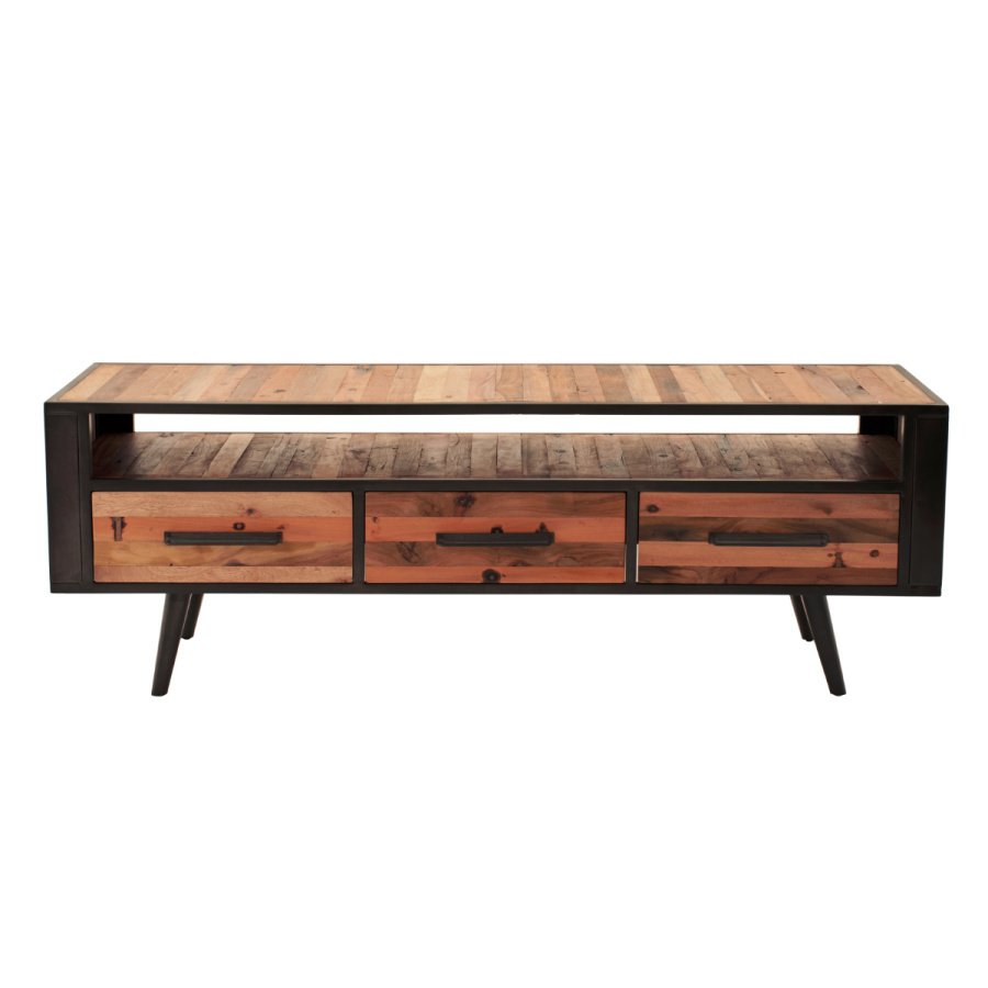 Fernsehschrank im Industrial Stil Holz / Eisen Fernsehschrank im Industrial Stil Holz / Eisen