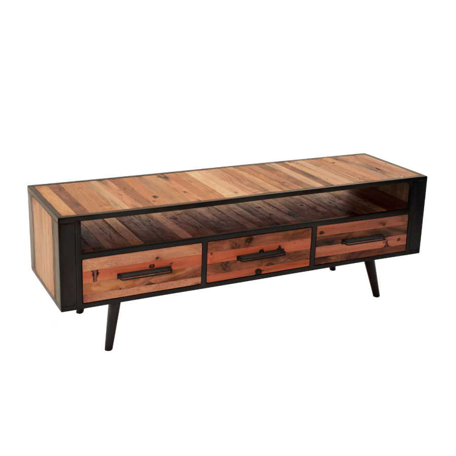Fernsehschrank im Industrial Stil Holz / Eisen Fernsehschrank im Industrial Stil Holz / Eisen
