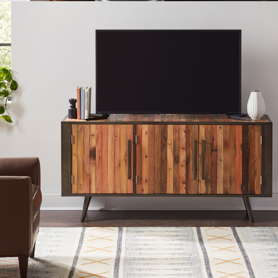 Industrial Fernsehschrank 160cm schwarz / natur Industrial Fernsehschrank 160cm schwarz / natur