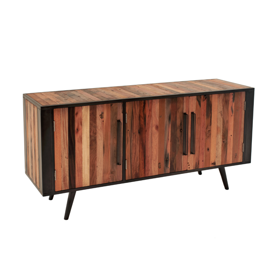 Industrial Fernsehschrank 160cm schwarz / natur Industrial Fernsehschrank 160cm schwarz / natur