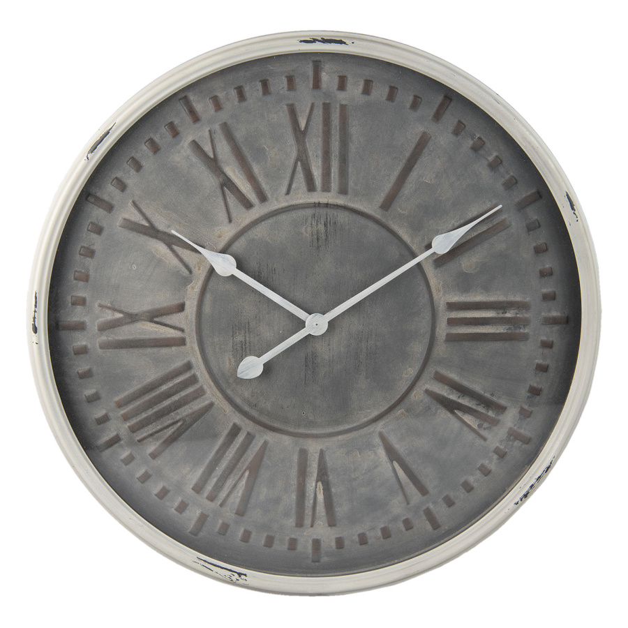 Shabby Chic Wanduhr 60cm grau Shabby Chic Wanduhr 60cm grau