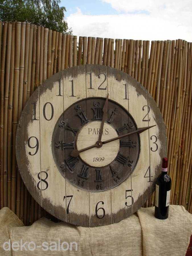 XXL-Wanduhr Holz