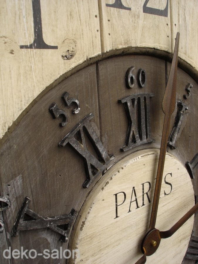 Holz Wanduhr XXL