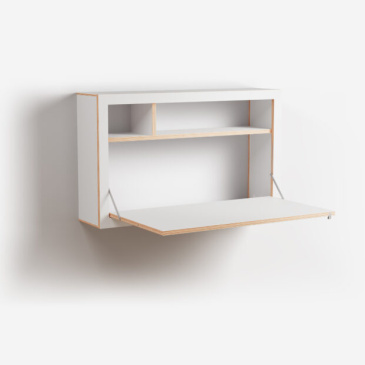 Weißer Fläpps Wandschreibtisch