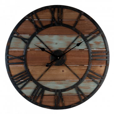 Rustikale Wanduhr