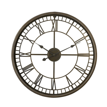 Industrial Wanduhr Gold